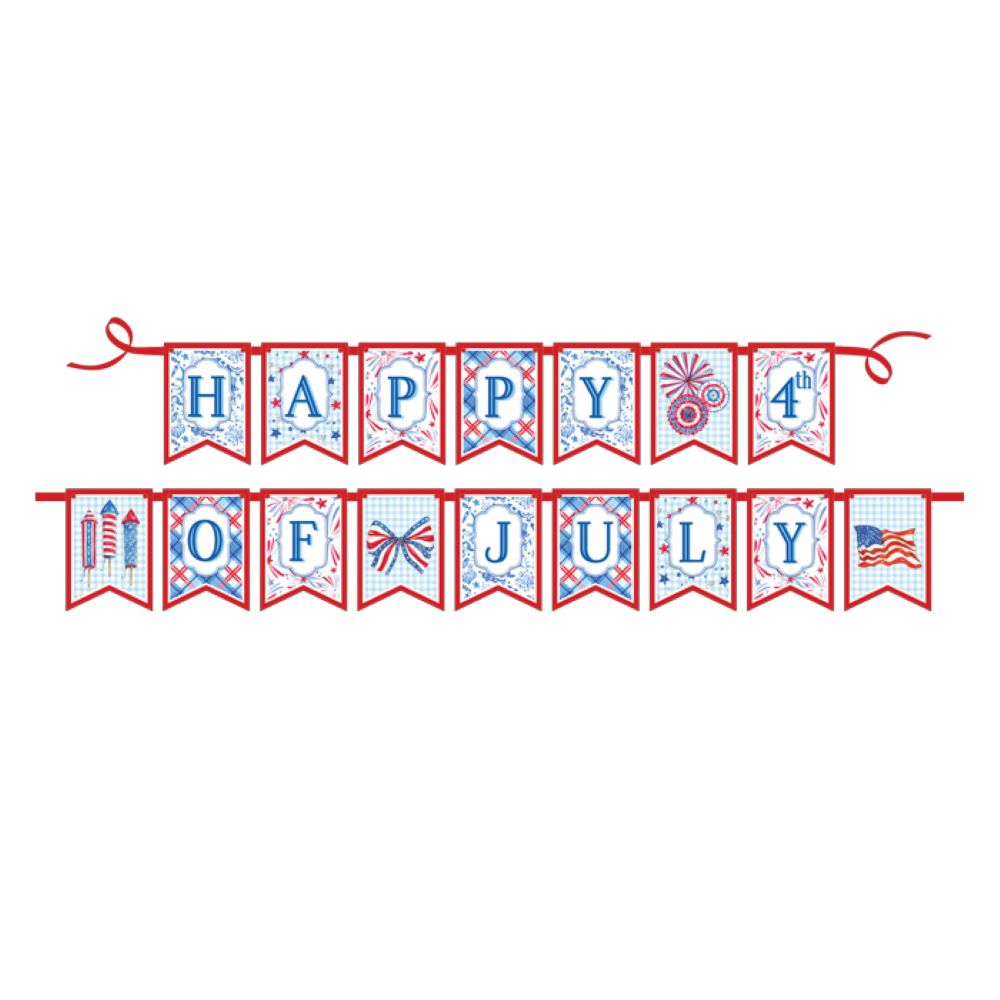 Happy 4th of July Party Banner