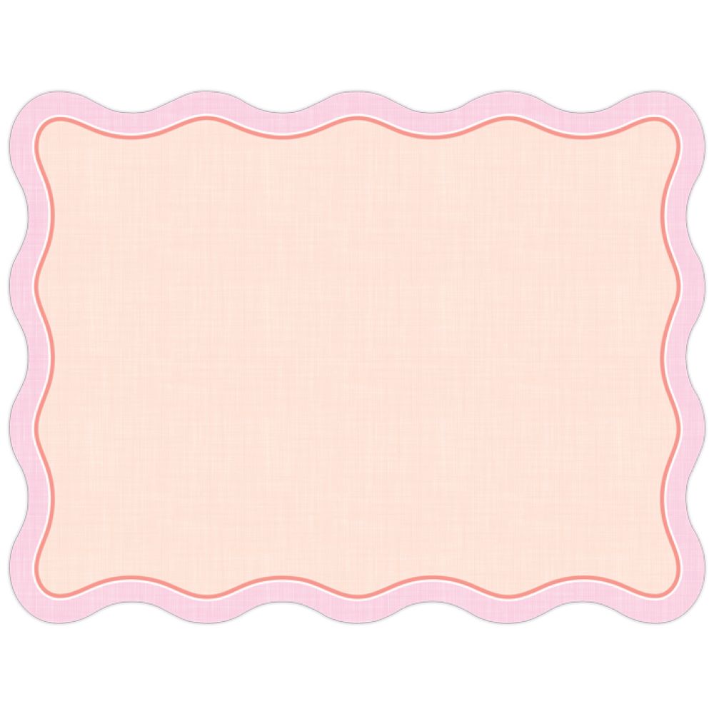 Pink & Coral Scallop Edge Placemats/10pk