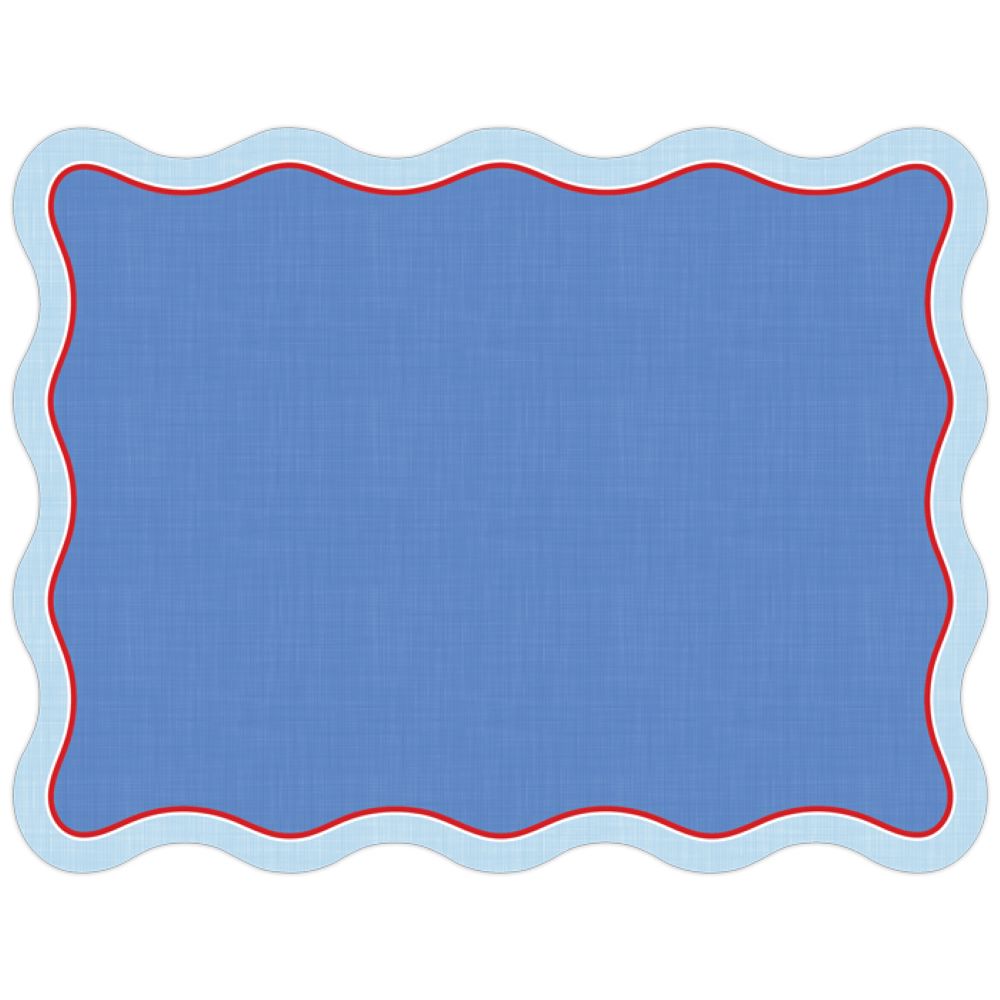 Blue Scallop Edge Placemats/10pk