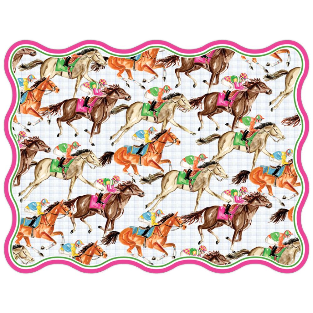 Derby Racehorses Die-Cut Placemats