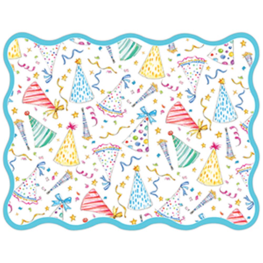 Birthday Hats Scallop Edge Placemats/10pk