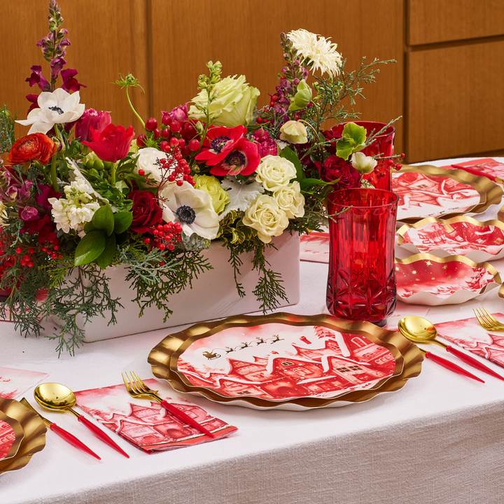 Christmas Village Table Setting
