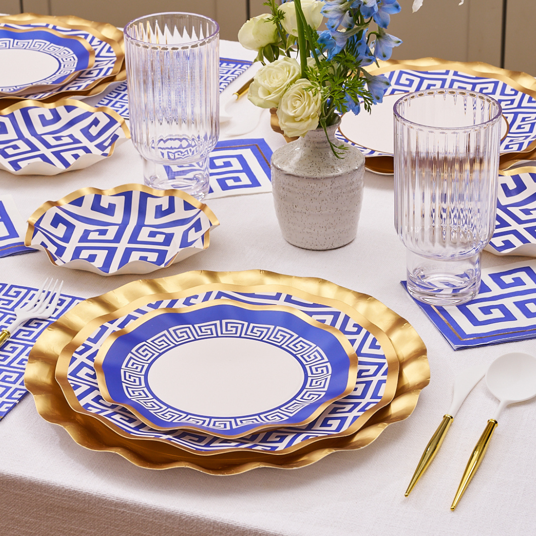Greek Key Table Setting