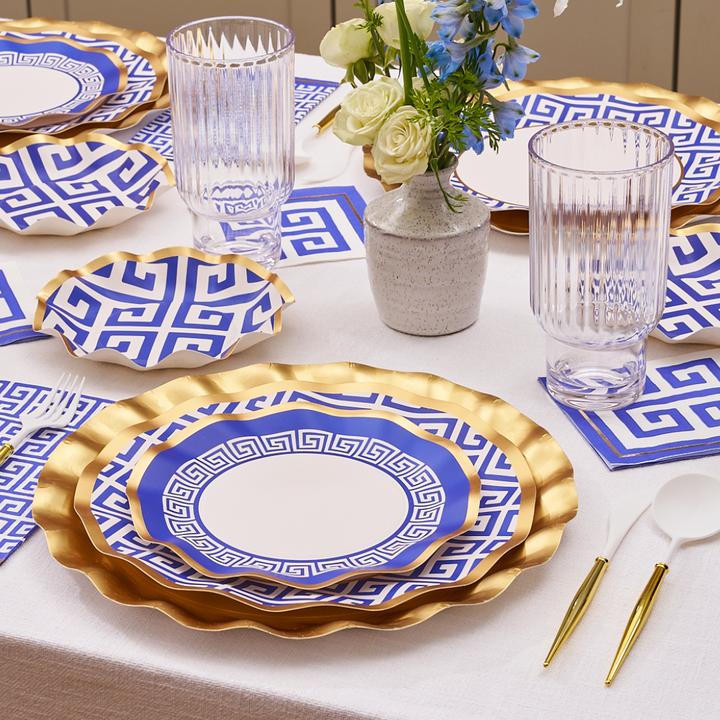 Greek Key Table Setting