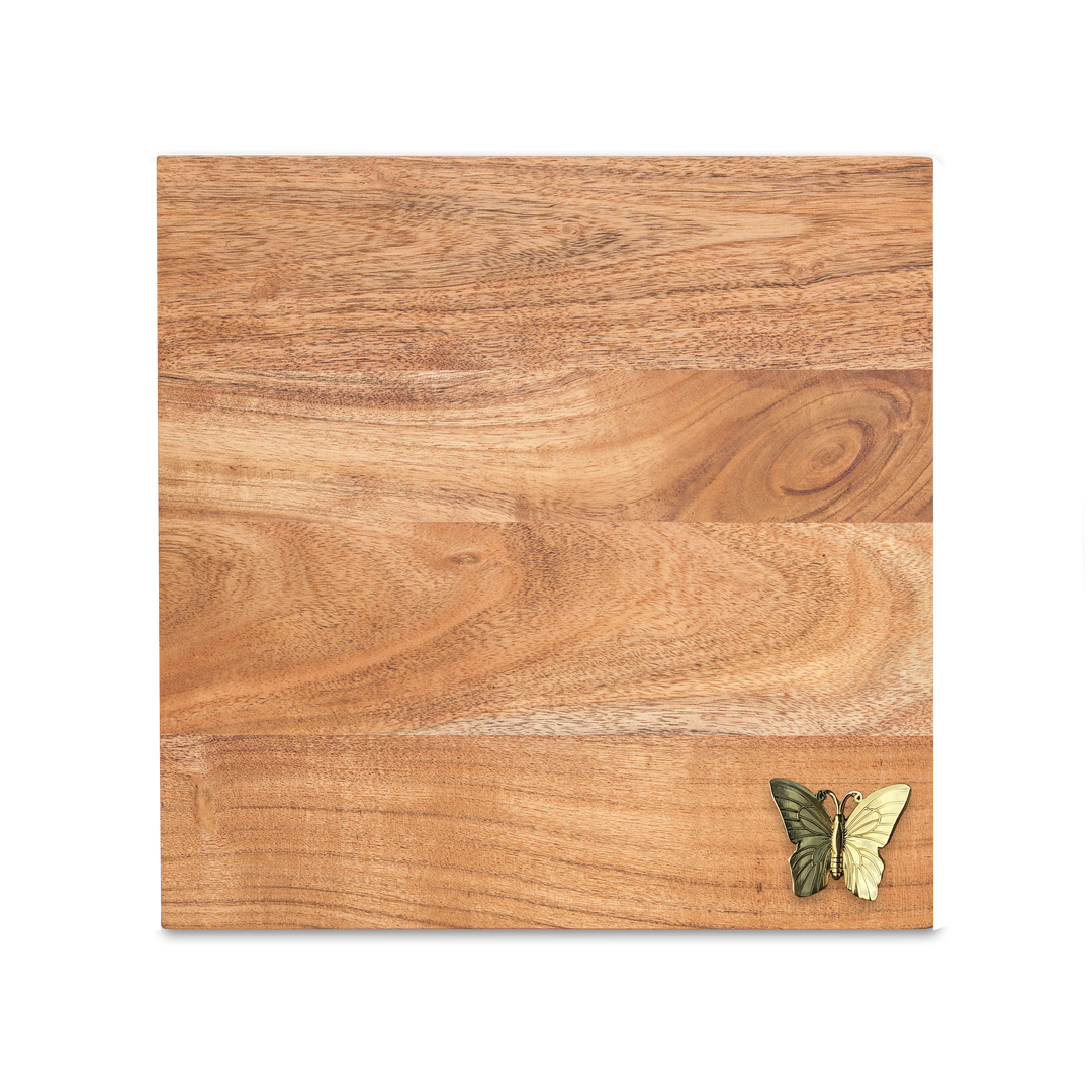 Acacia Modern Square with Hole for Board Charm | 12" x 12"
