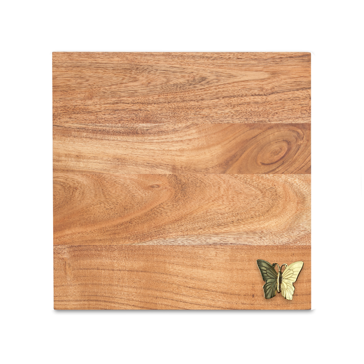 Acacia Modern Square with Hole for Board Charm | 12" x 12"