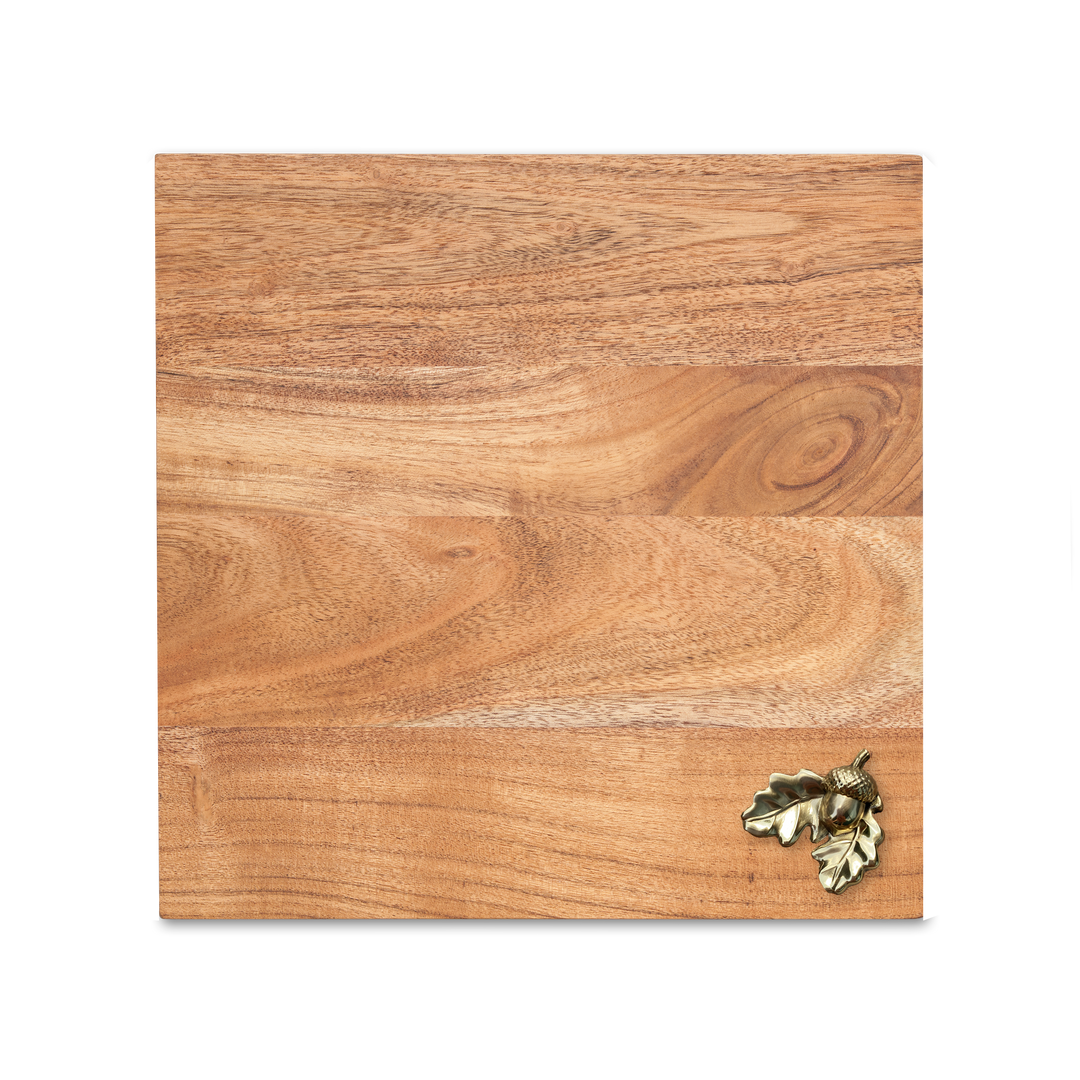 Acacia Modern Square with Hole for Board Charm | 12" x 12"