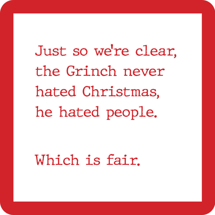 Grinch Christmas Coaster