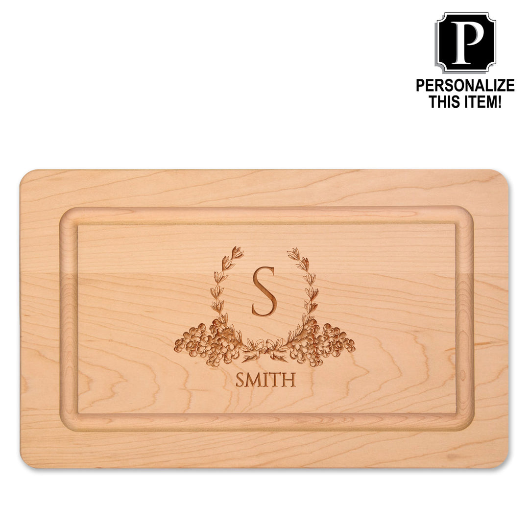 Personalized Maple Wood Cutting + Cheeseboard 13 x 8"