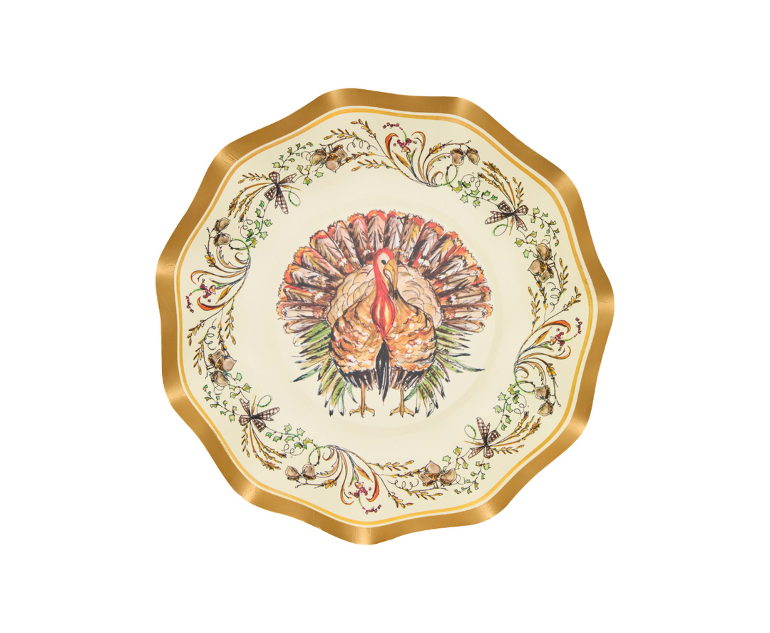 Turkey & Gourds Appetizer/Dessert Bowls/8pk