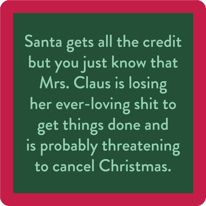 Xmas Mrs. Claus Coaster