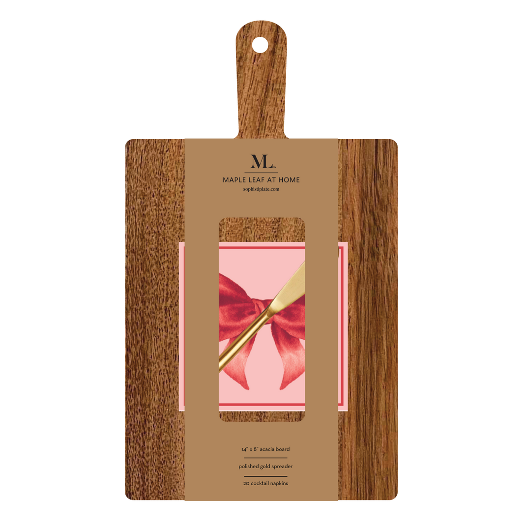 14" x 8" Board Gift Kit: Pink Bows Napkin