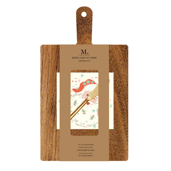 14" x 8" Board Gift Kit: Vintage Santa Napkin