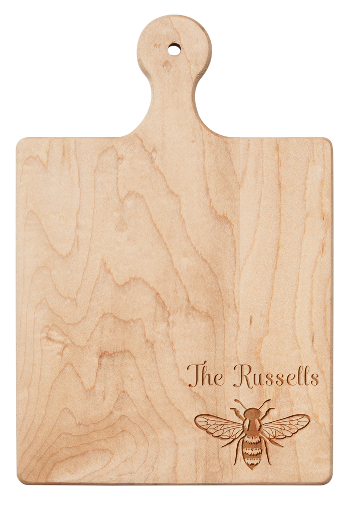 9" x 6" Maple Wood Board | Personalized with Honeybee