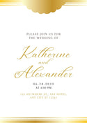 Gold & White Invitation Digital Download