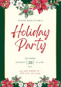Evergreen Floral Invitation Digital Download