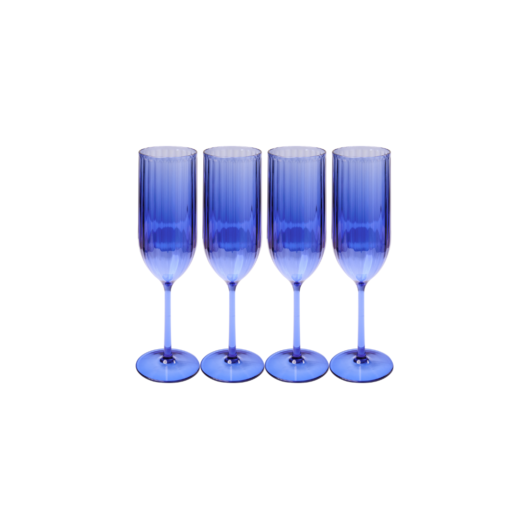 Champagne Modern | Cobalt | 4 Pack | 8 Oz