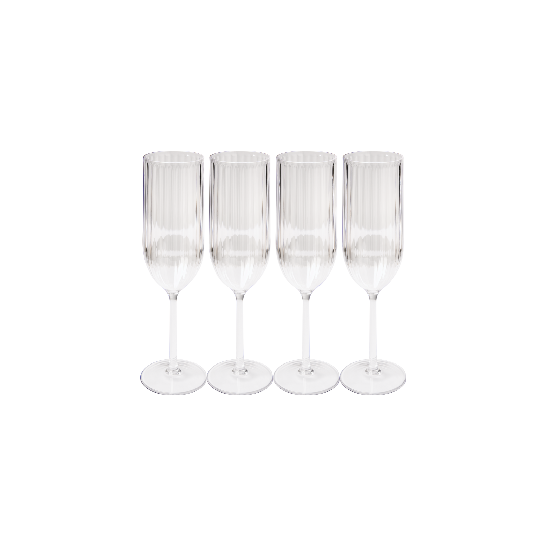 Champagne Modern | Clear | 4 Pack | 8 Oz