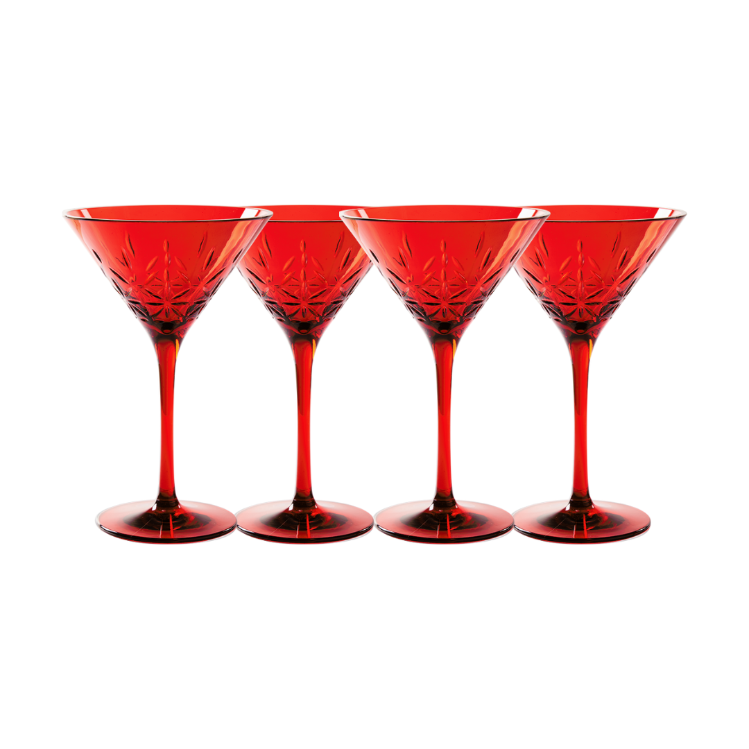 Martini Classic | Red | 4 Pack | 8 Oz