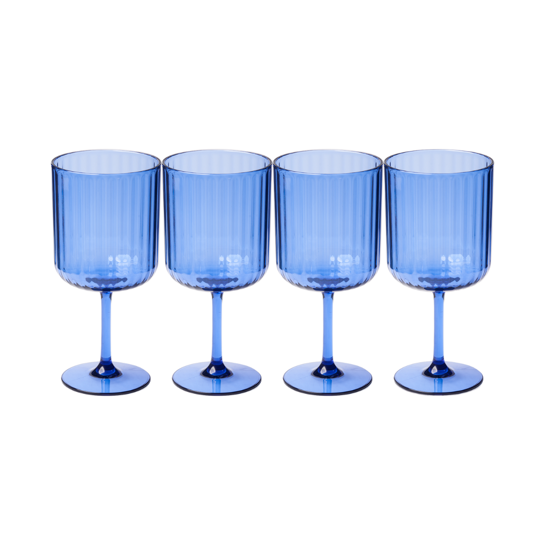 Wine Modern Stemmed | Cobalt | 4 Pack | 17 Oz