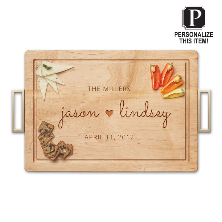 Personalized Maple Wood Cutting + Cheeseboard 18 x 12"