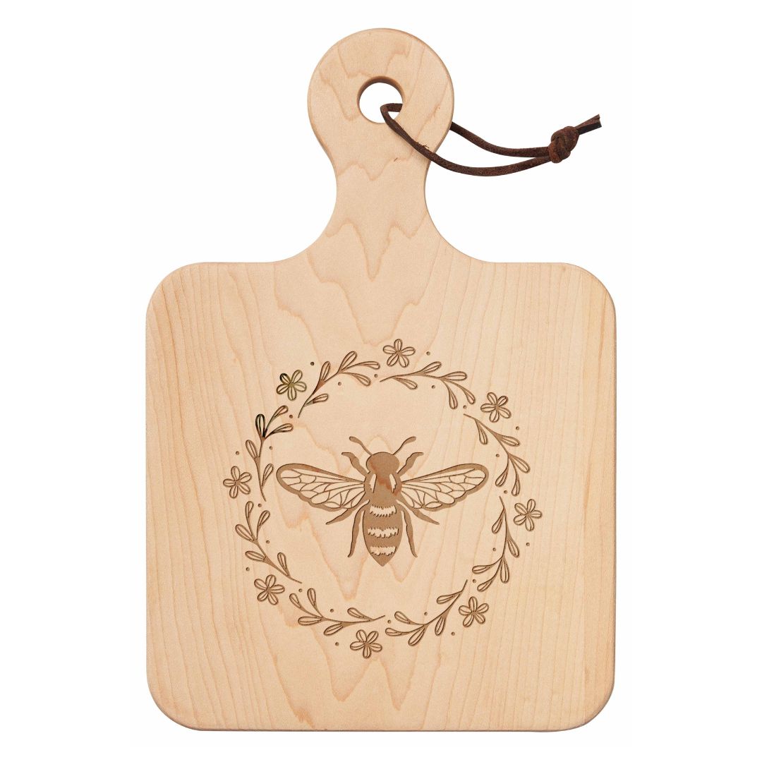 12" x 8" Maple Wood Board | Honeybee