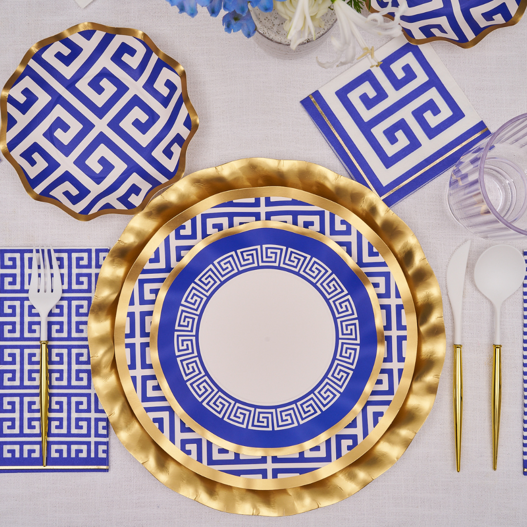 Greek Key Table Setting