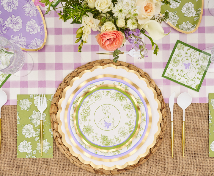Easter Toile Salad Plates/8pk