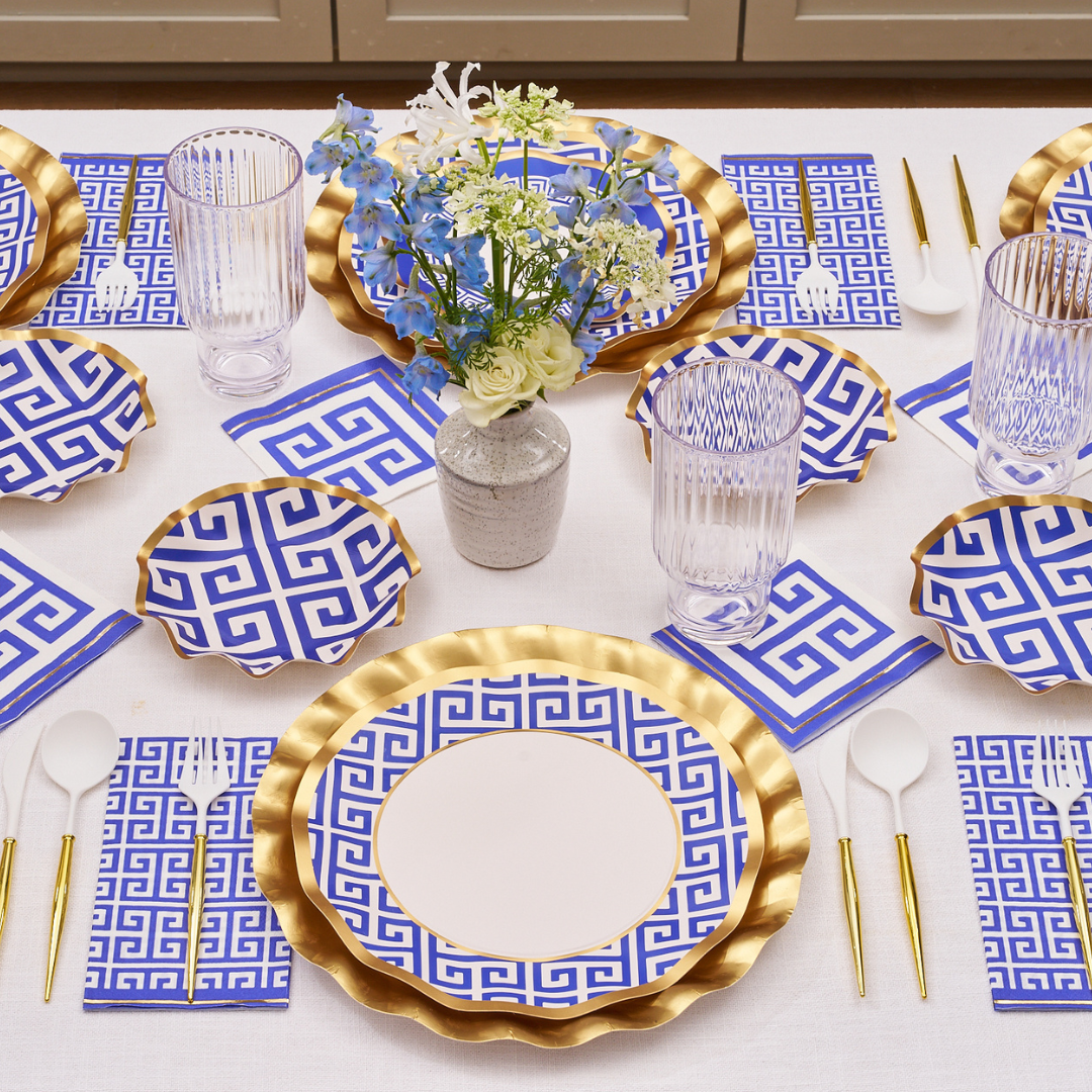 Greek Key Table Setting