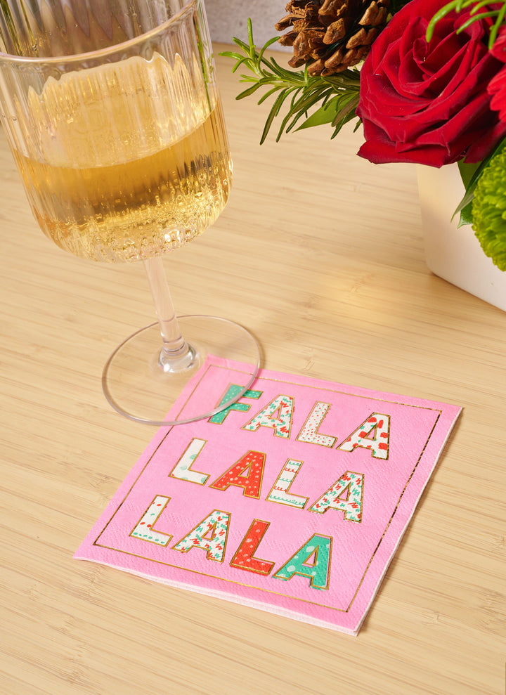 'Falalalala' Cocktail Napkins/26pk