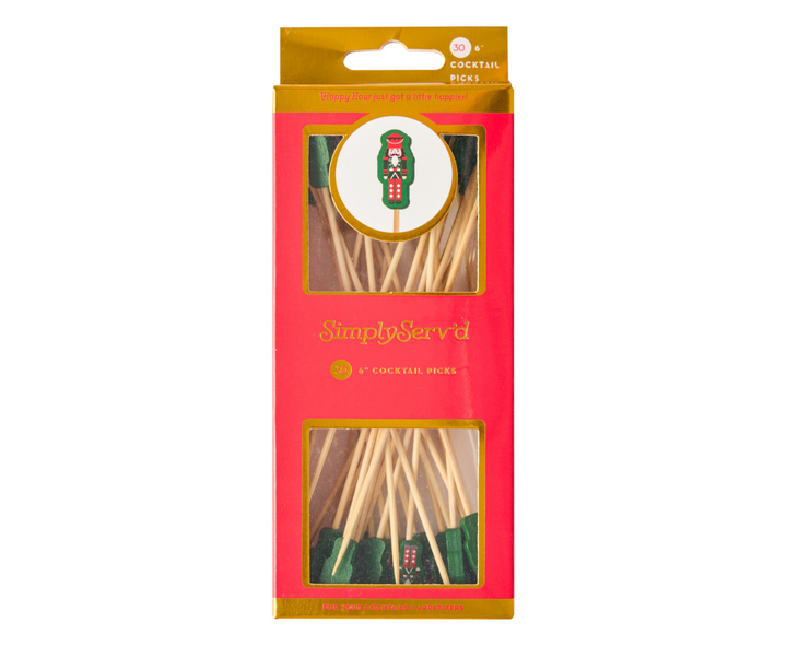 Nutcracker Christmas Large Cocktail Picks/30pk