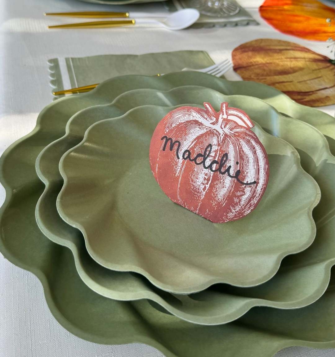 Simply Eco Salad Plate- Sage/8pk