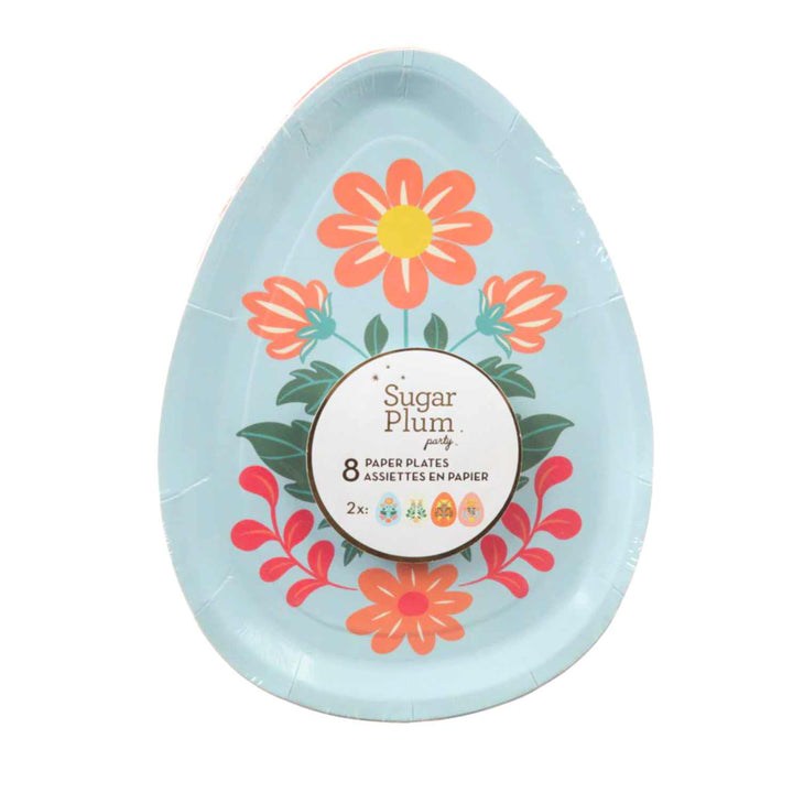 Folklore Easter Egg Die Cut Salad Plates/8pk