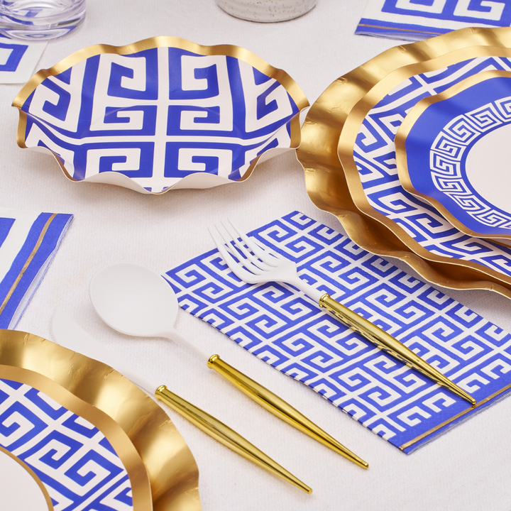 Greek Key Table Setting