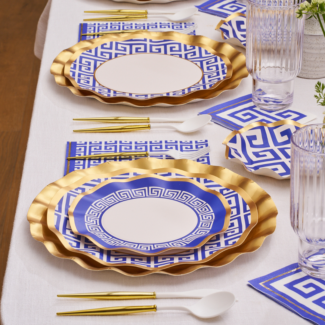 Greek Key Table Setting