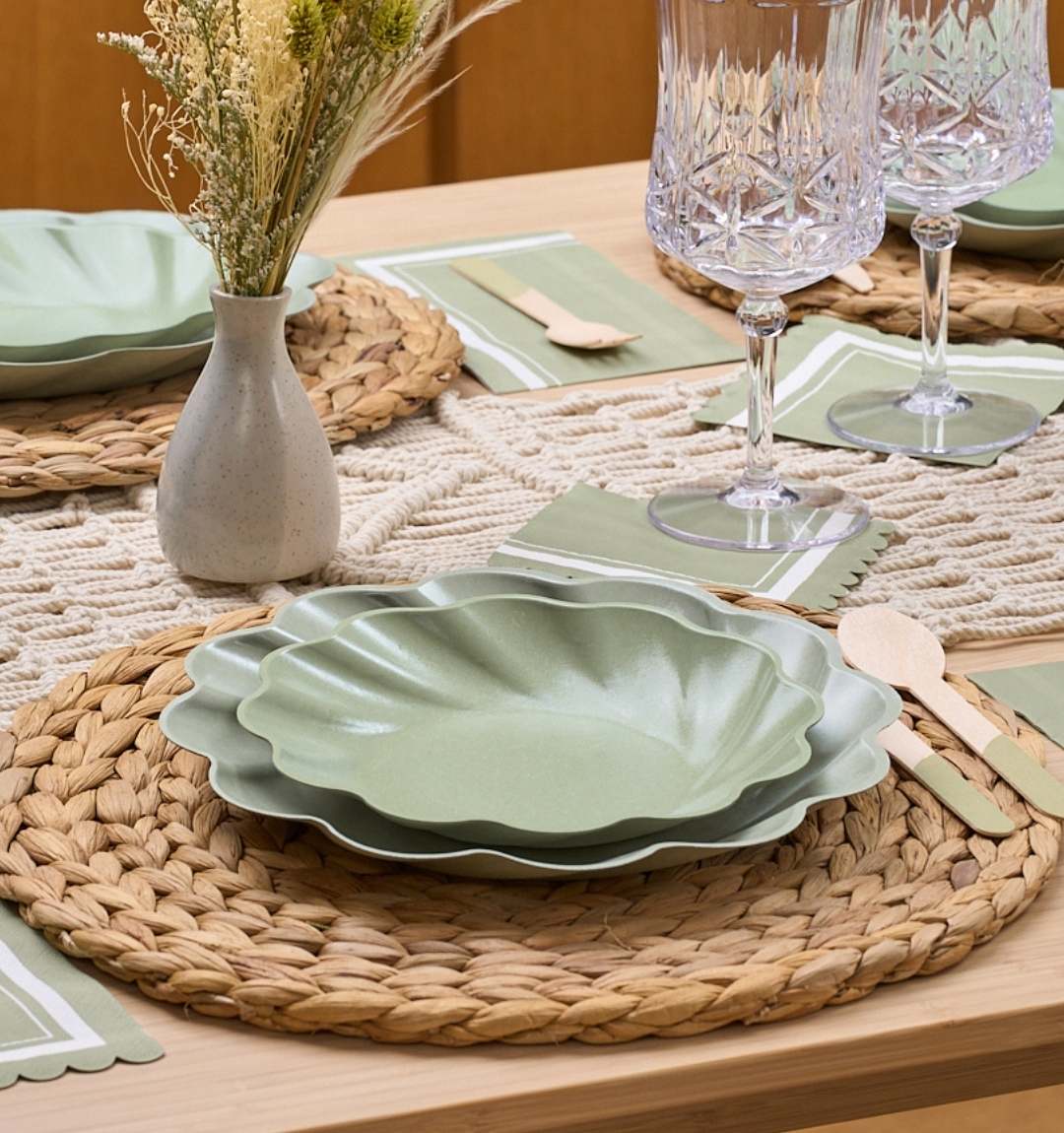 Simply Eco Salad Plate- Sage/8pk