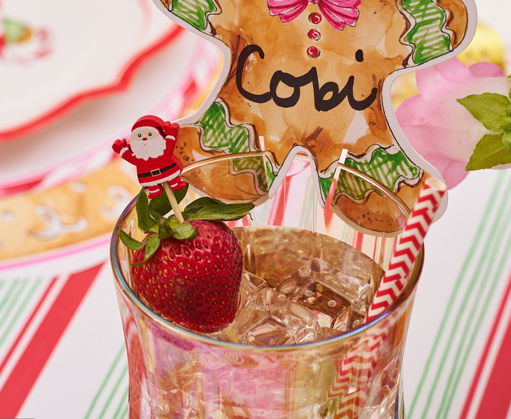 Santa Large Cocktail Picks/30pk