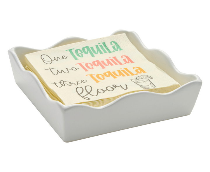Ceramic Cocktail Napkin Tray