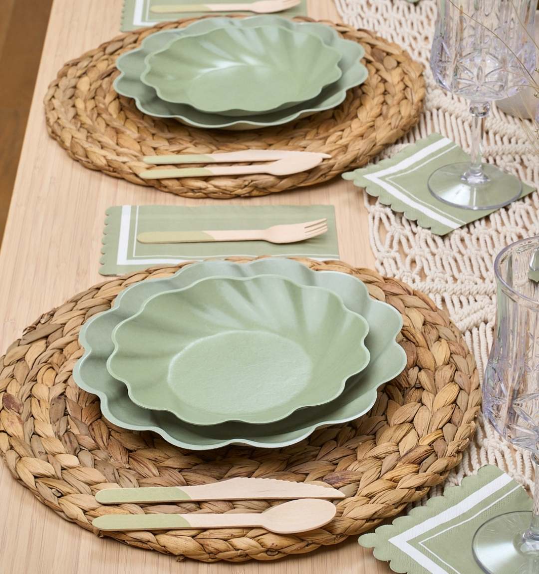 Simply Eco Salad Plate- Sage/8pk