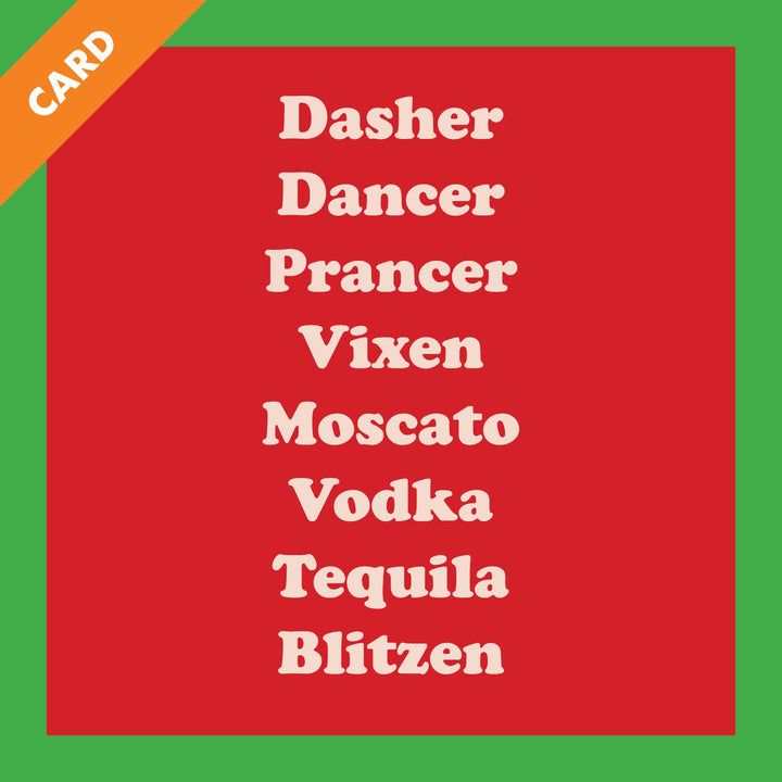 Blitzen CHRISTMAS Card