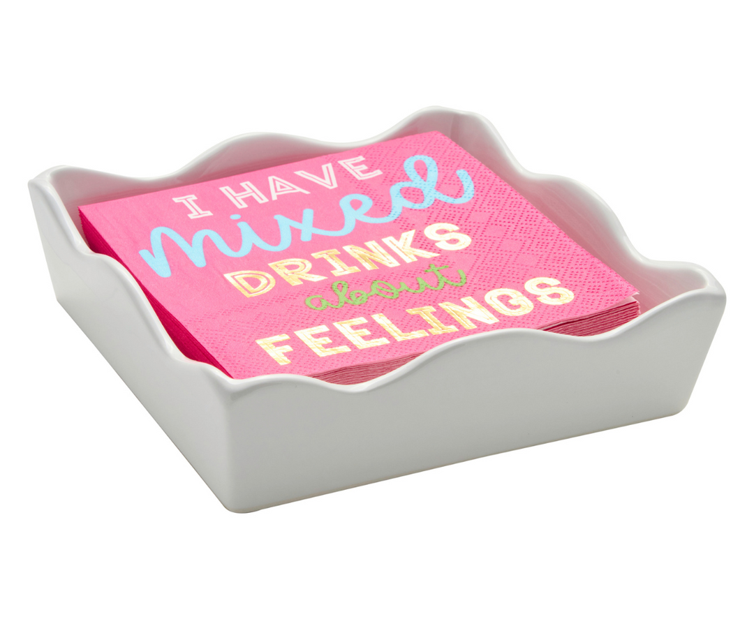 Ceramic Cocktail Napkin Tray