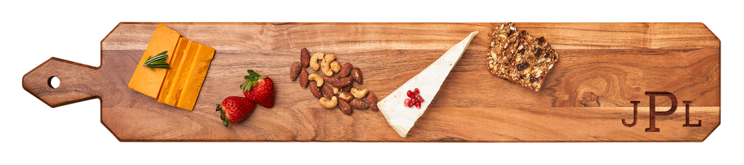 Acacia Heirloom Board w/ Handle Skinny | 34 X 6"