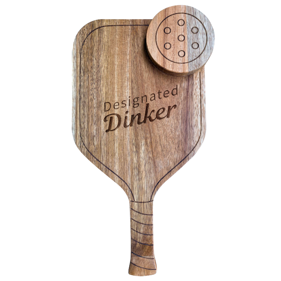 Acacia Pickleball Board | Designated Dinker | 16 x 9"