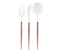 Rose Gold Bella Assorted Plastic Cutlery/24pc, Service for 8