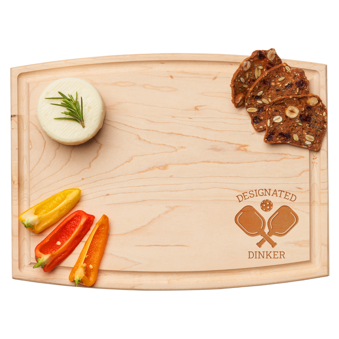 Arched Artisan Maple Board | Designated Dinker | 12 x 9"