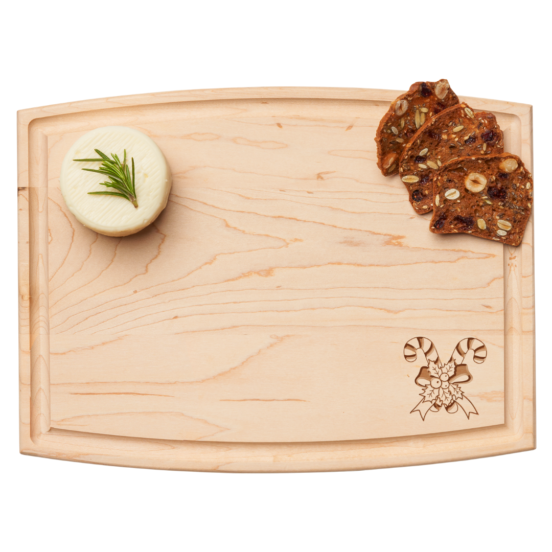Arched Artisan Maple Board | Candy Cane | 12 x 9"