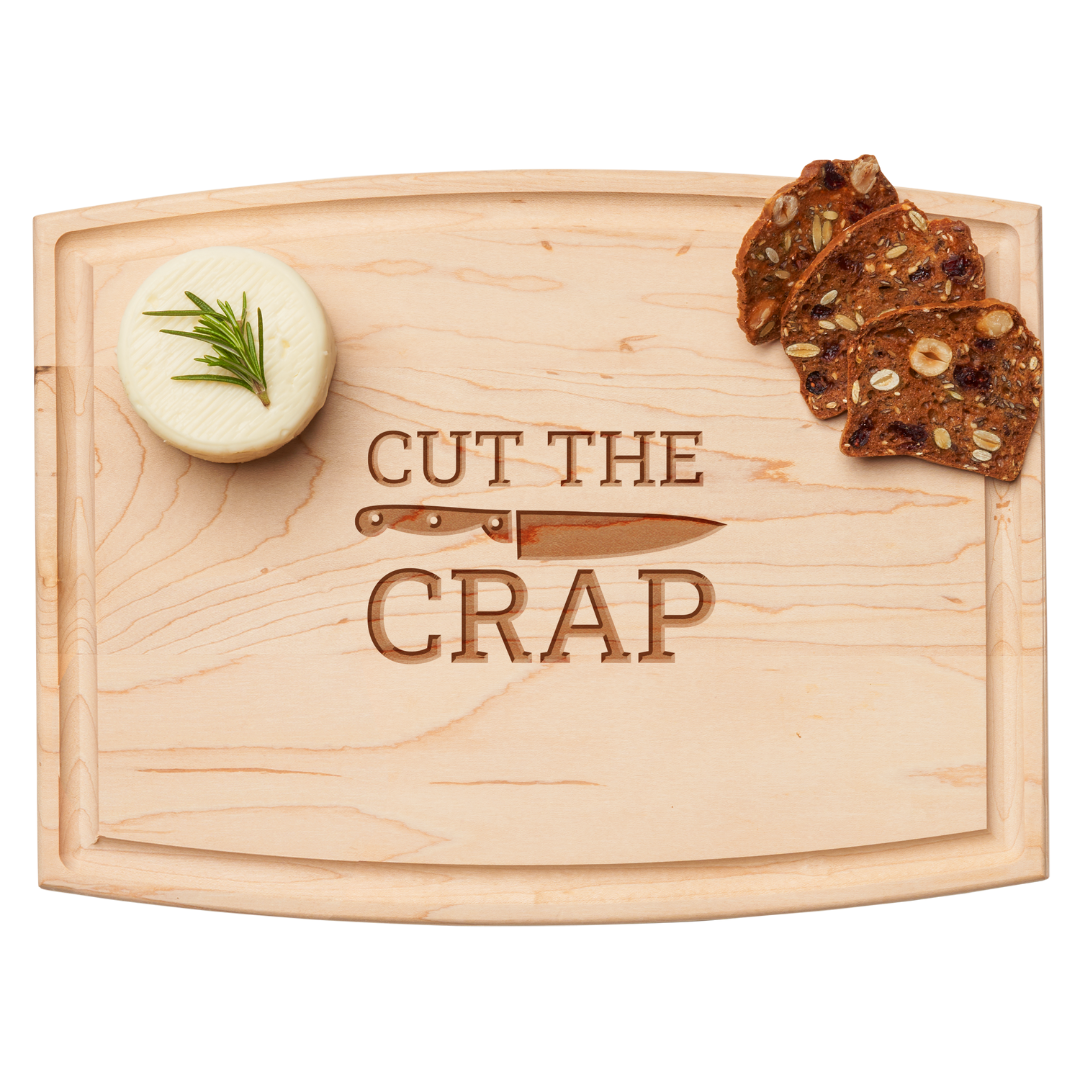 Arched Artisan Maple Board | Cut the Crap | 12 x 9"