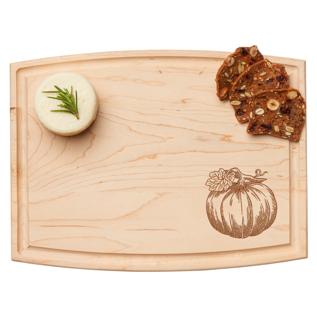Arched Artisan Maple Board | Pumpkin | 12 x 9"