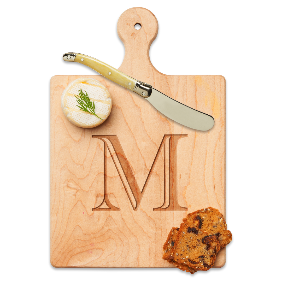 Artisan Maple Paddle Board w/ Spreader Knife | Personalized | 9 x 6"