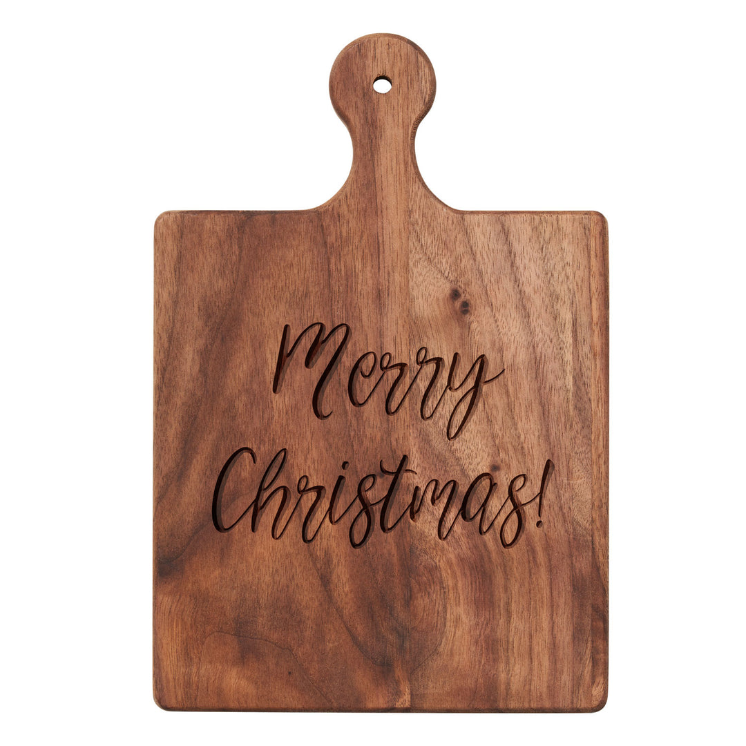 Walnut Artisan Paddle Board | Merry Christmas | 9" x 6"